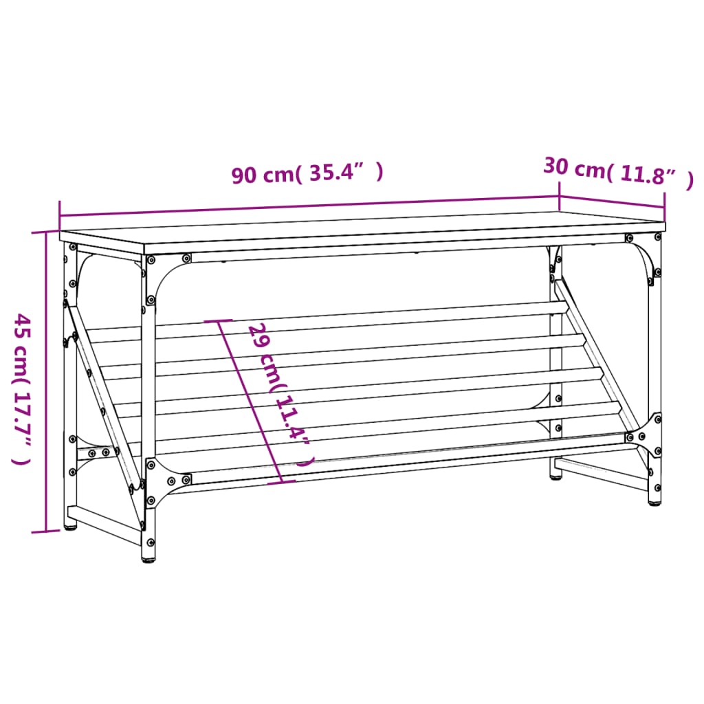 Freya Shoe Rack Reclaimed Wood Wide & Long 1 Compartments
