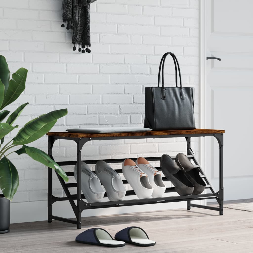 Freya Shoe Rack Reclaimed Wood Wide & Long 1 Compartments
