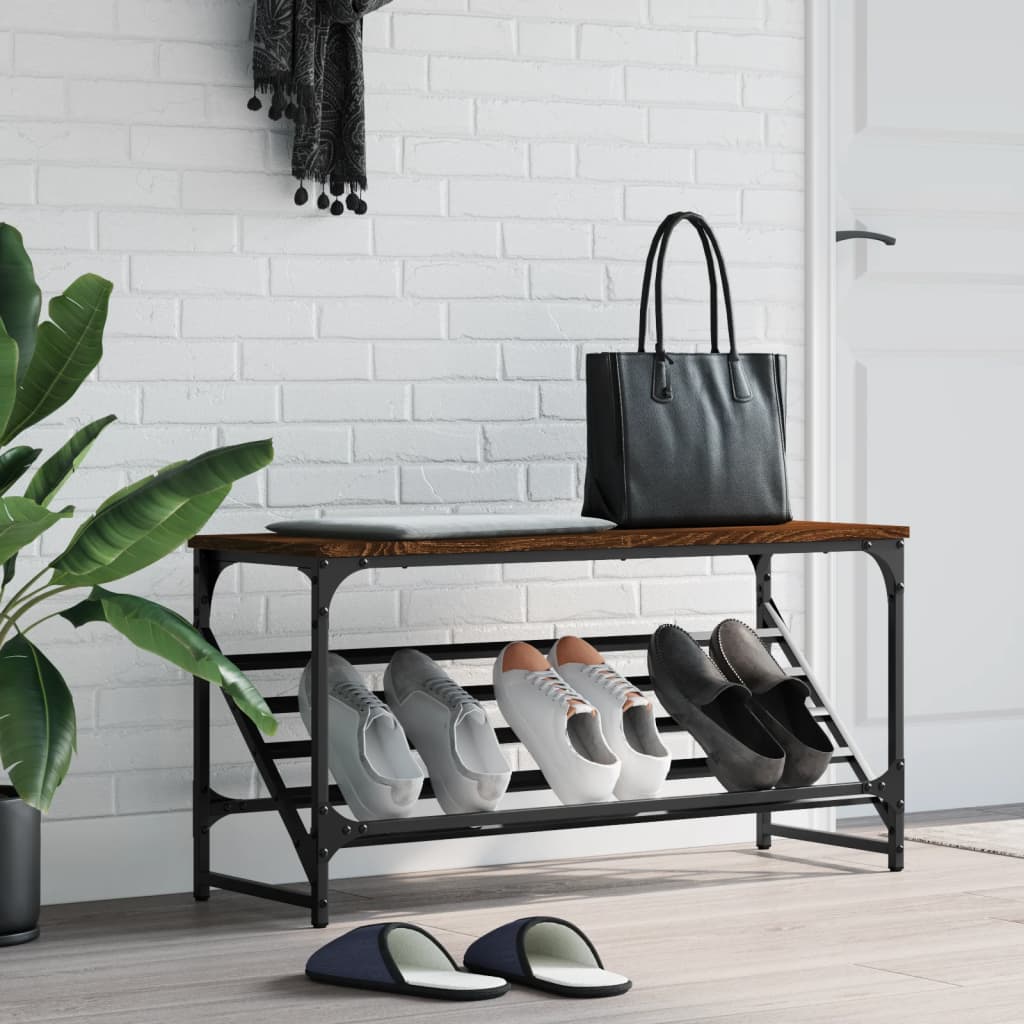 Freya Shoe Rack Reclaimed Wood Wide & Long 1 Compartments