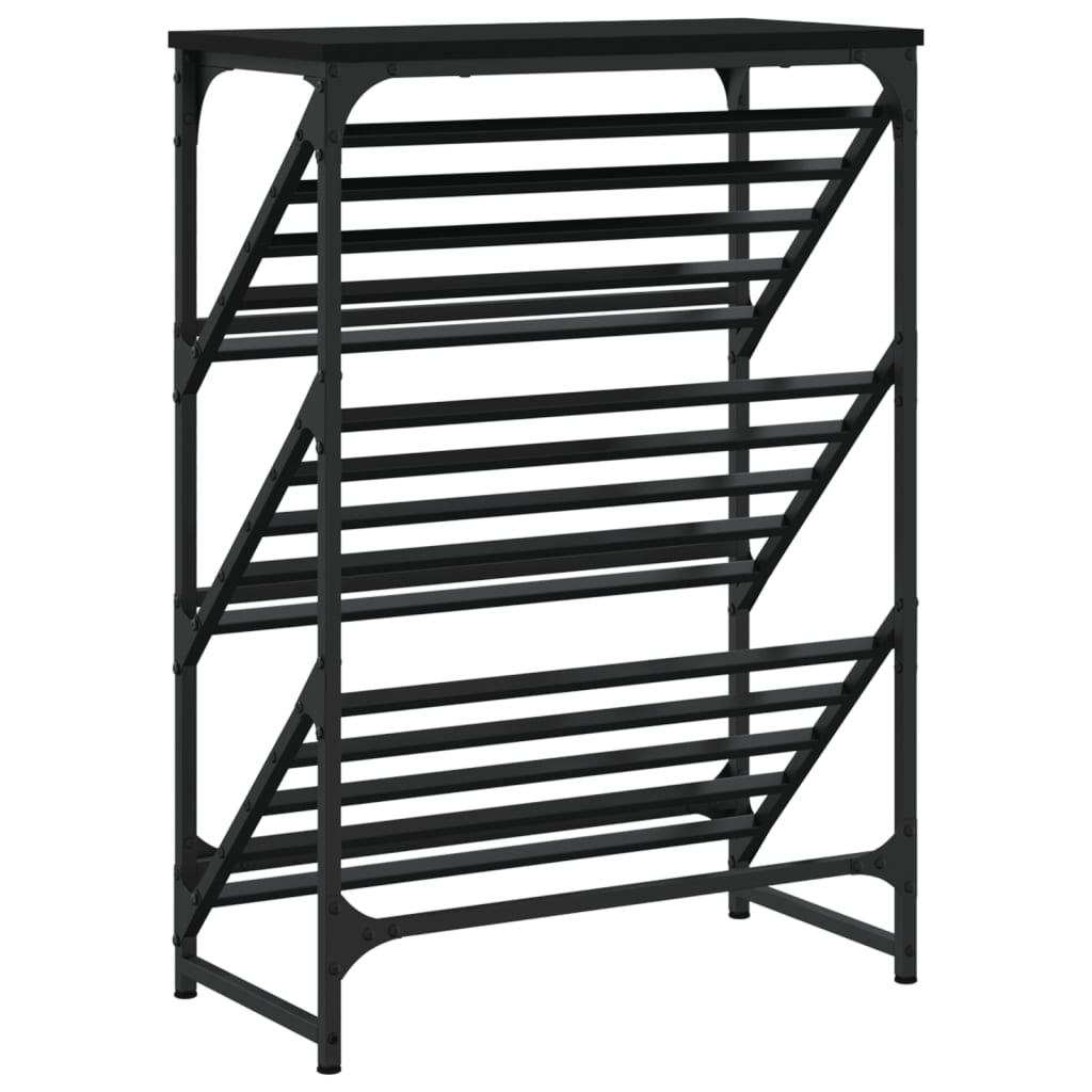 Freya Shoe Rack Reclaimed Wood Tall & Skinny 3 Compartments