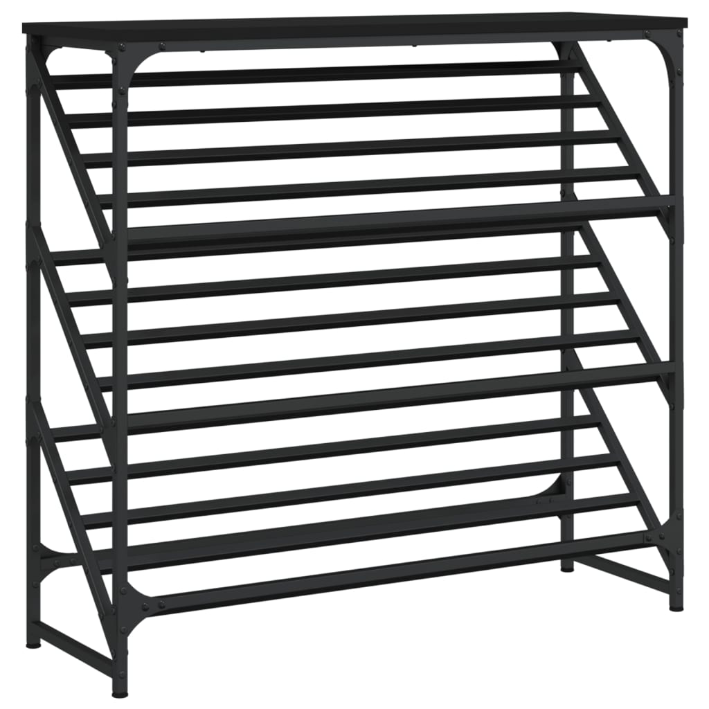 Freya Shoe Rack Reclaimed Wood Rectangular 3 Compartments