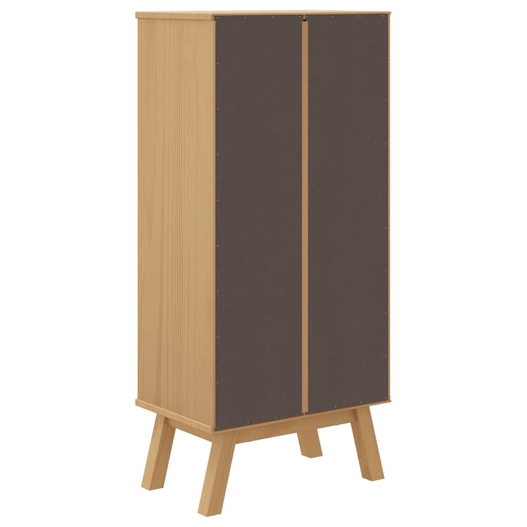 Shoe Cabinet Solid Pine 3 Drop-Down Compartments Medium Height