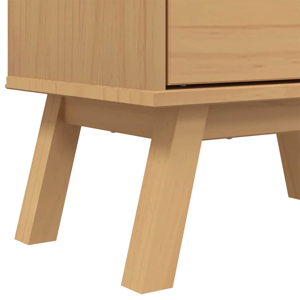 Shoe Cabinet Solid Pine 3 Drop-Down Compartments Medium Height