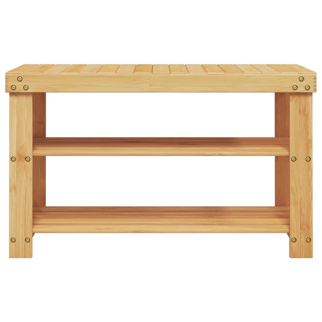 Shoe Rack Natural Bamboo 3 Tiers