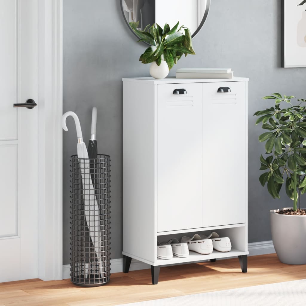 Shoe Cabinet Oak 2 Compartments Rectangular
