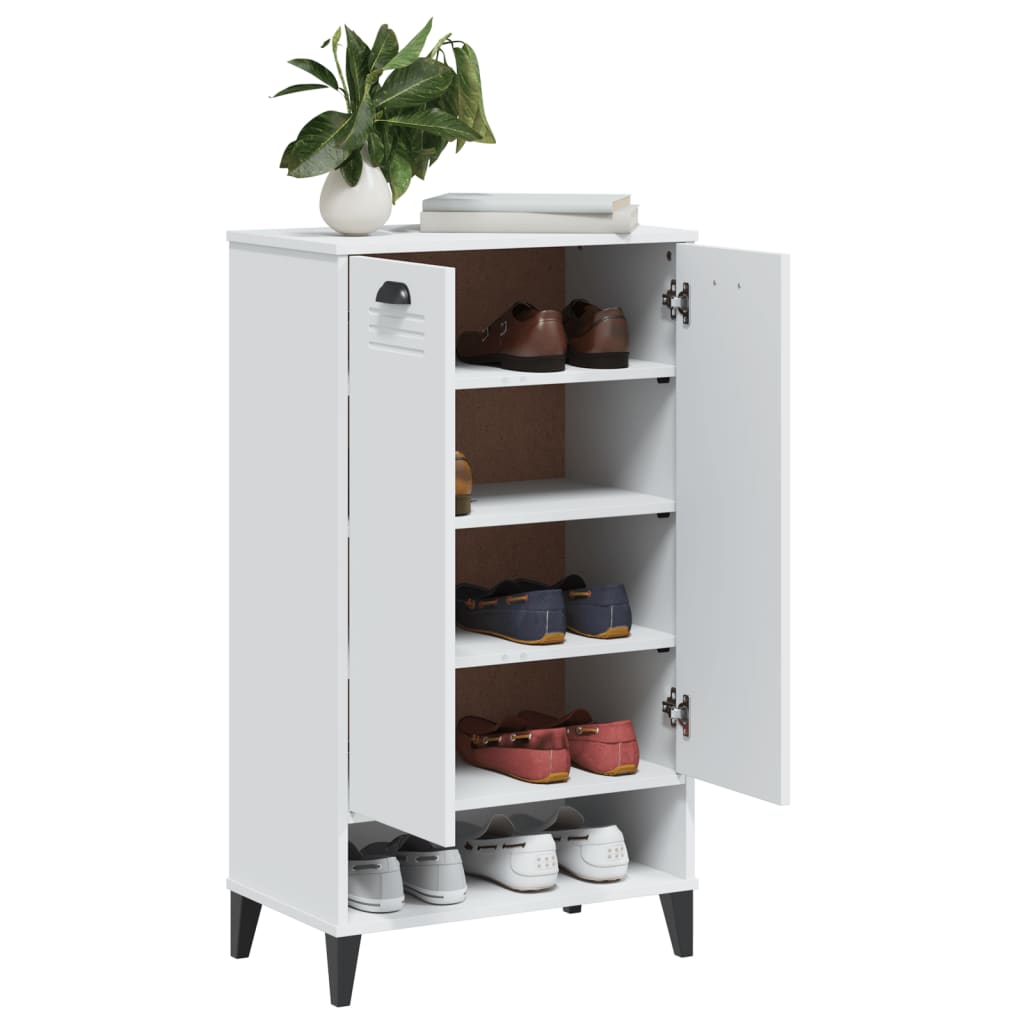 Shoe Cabinet Oak 2 Compartments Rectangular