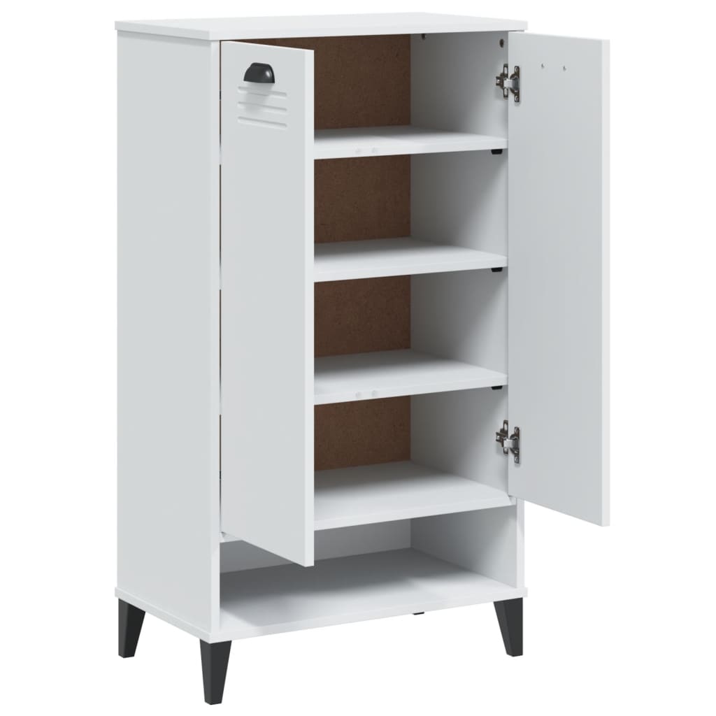 Shoe Cabinet Oak 2 Compartments Rectangular