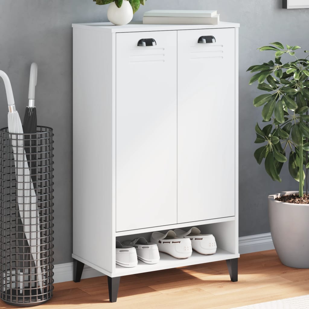 Shoe Cabinet Oak 2 Compartments Rectangular