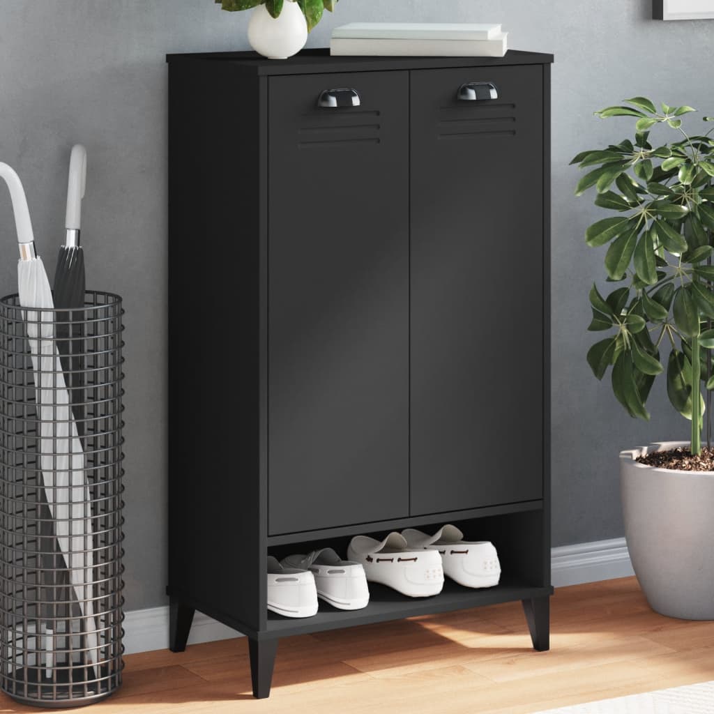 Shoe Cabinet Oak 2 Compartments Rectangular