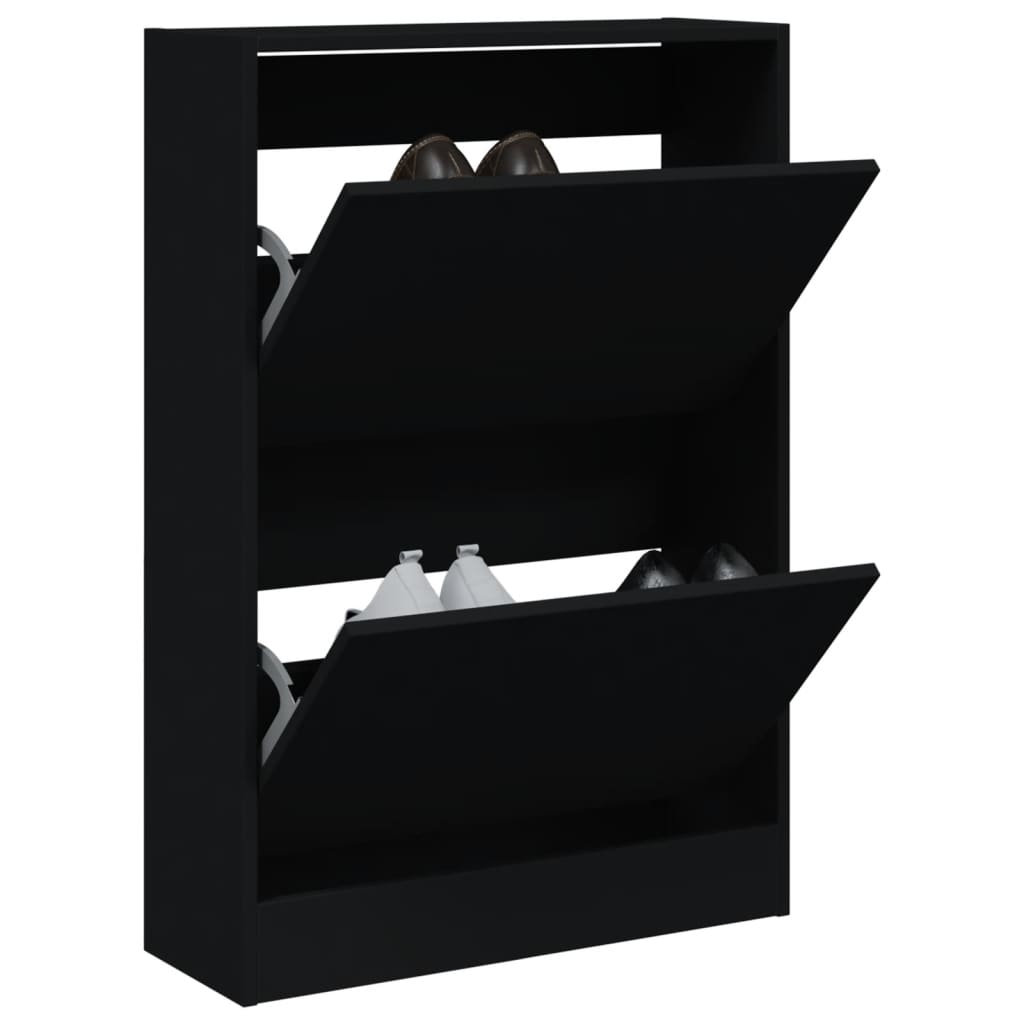 Tone Shoe Cabinet Solid Oak 2 Drop-Down Drawers small