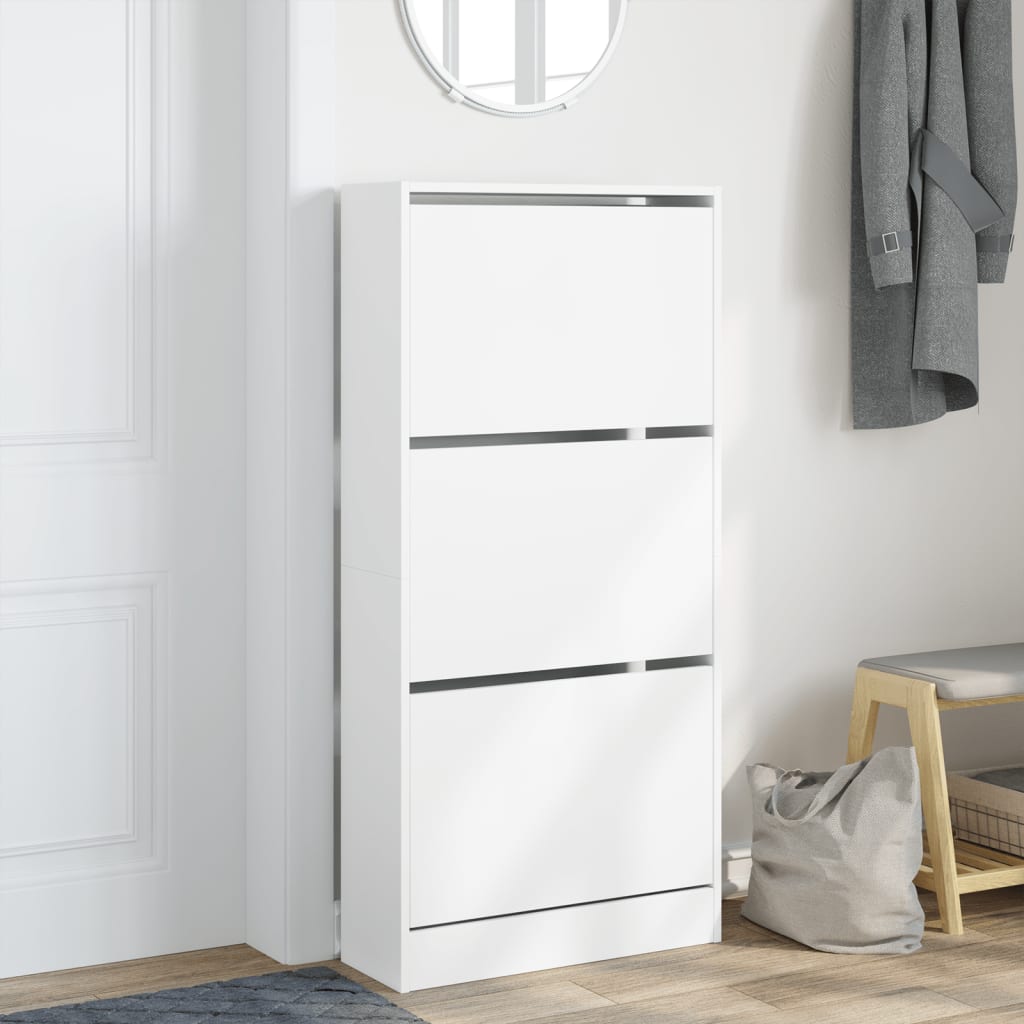 Tone Shoe Cabinet Solid Oak 2 Drop-Down Drawers Medium