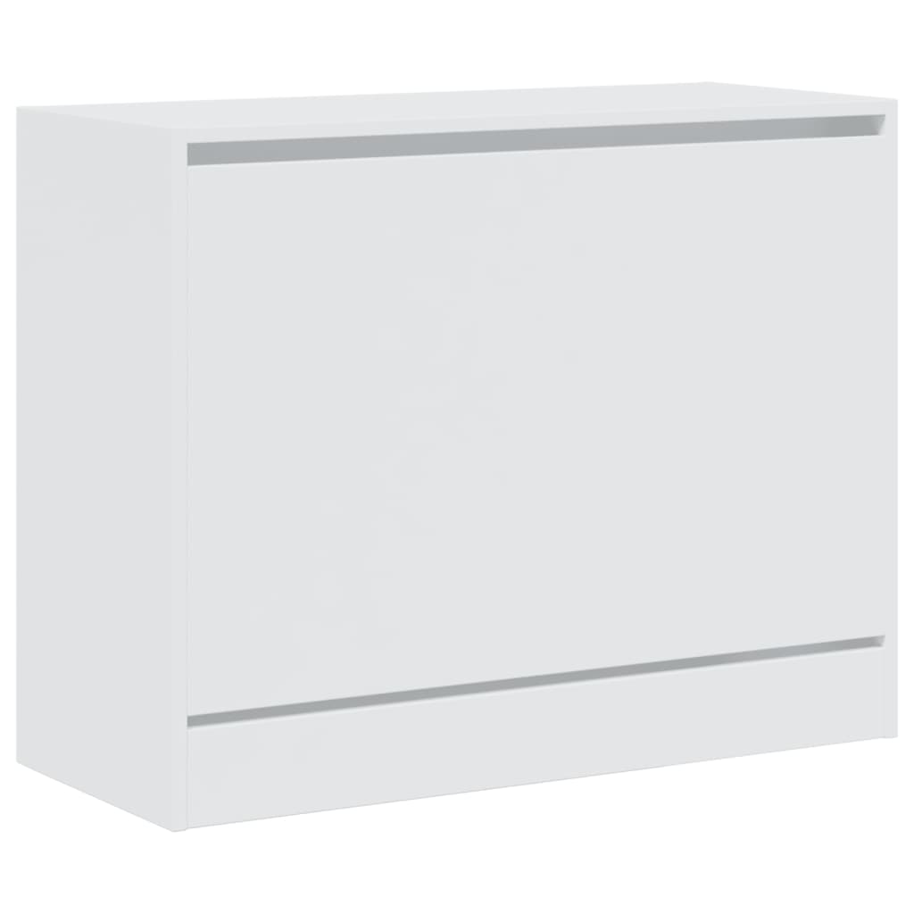 Modern 6 Pair 31" Shoe Cabinet With 1 Flip Down Drawer