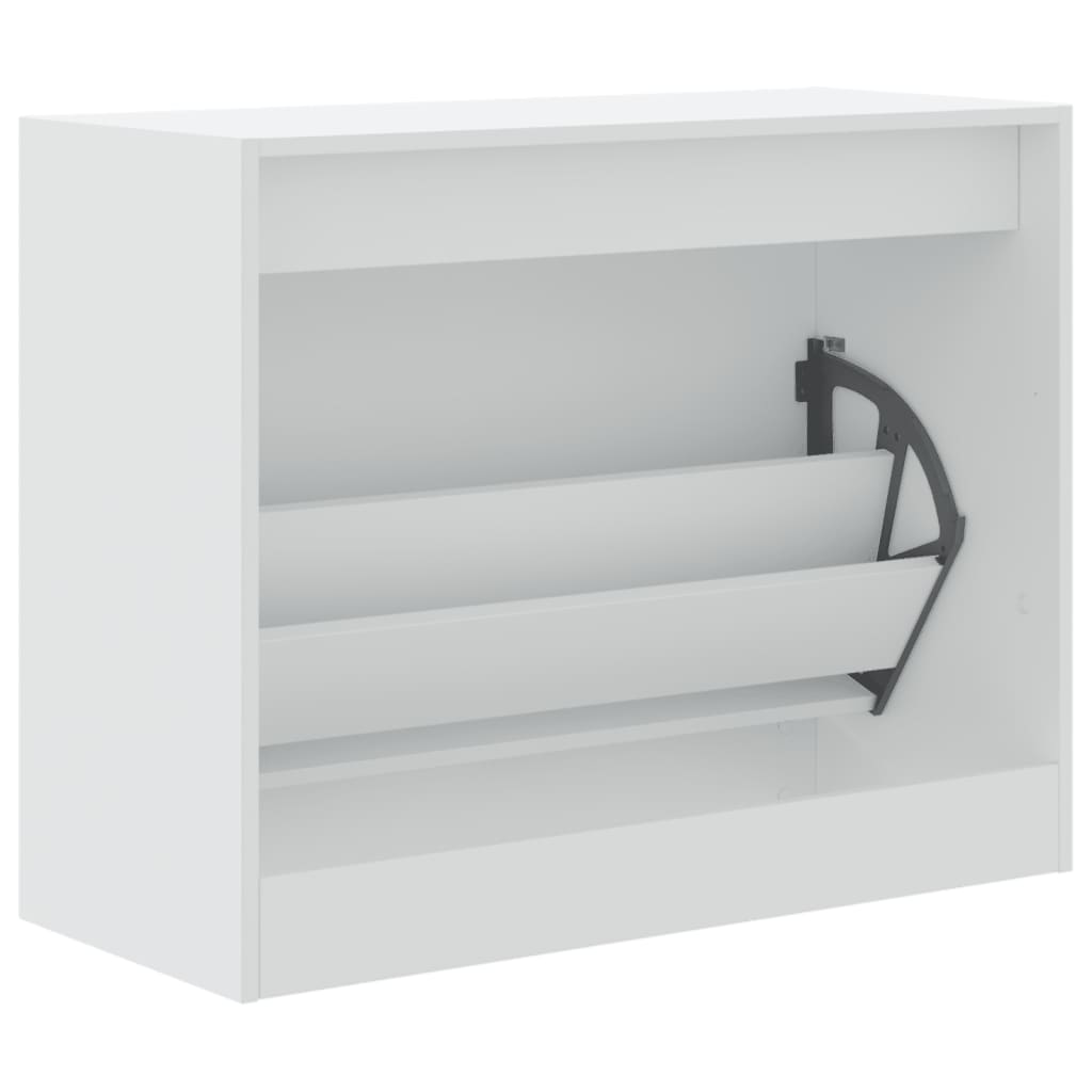 Modern 6 Pair 31" Shoe Cabinet With 1 Flip Down Drawer