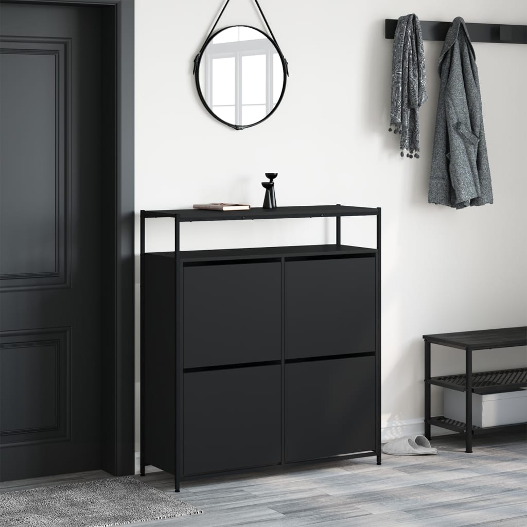 Shoe Cabinet Natural Solid Pine Medium 2 Drawers
