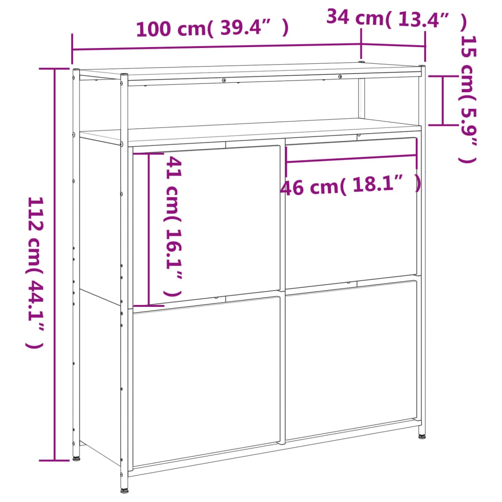 Shoe Cabinet Natural Solid Pine Medium 2 Drawers