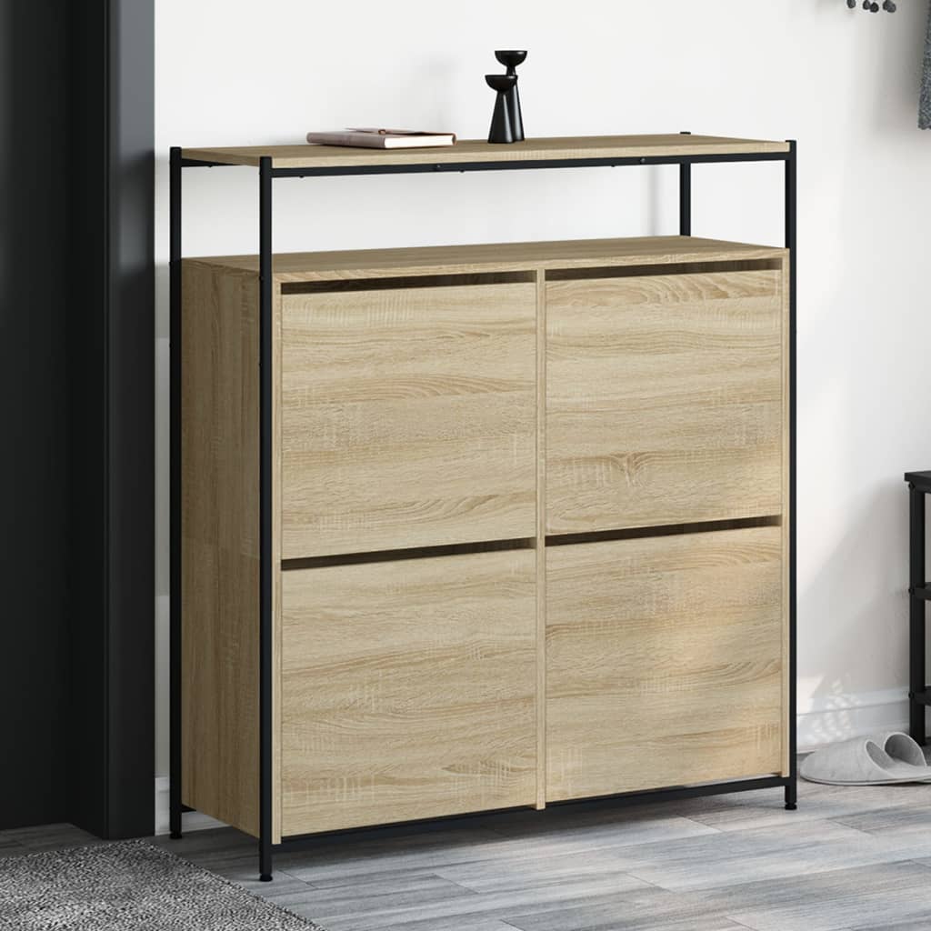 Shoe Cabinet Natural Solid Pine Medium 2 Drawers