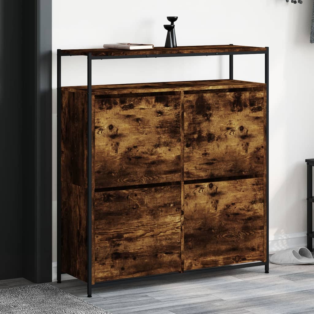 Shoe Cabinet Natural Solid Pine Medium 2 Drawers
