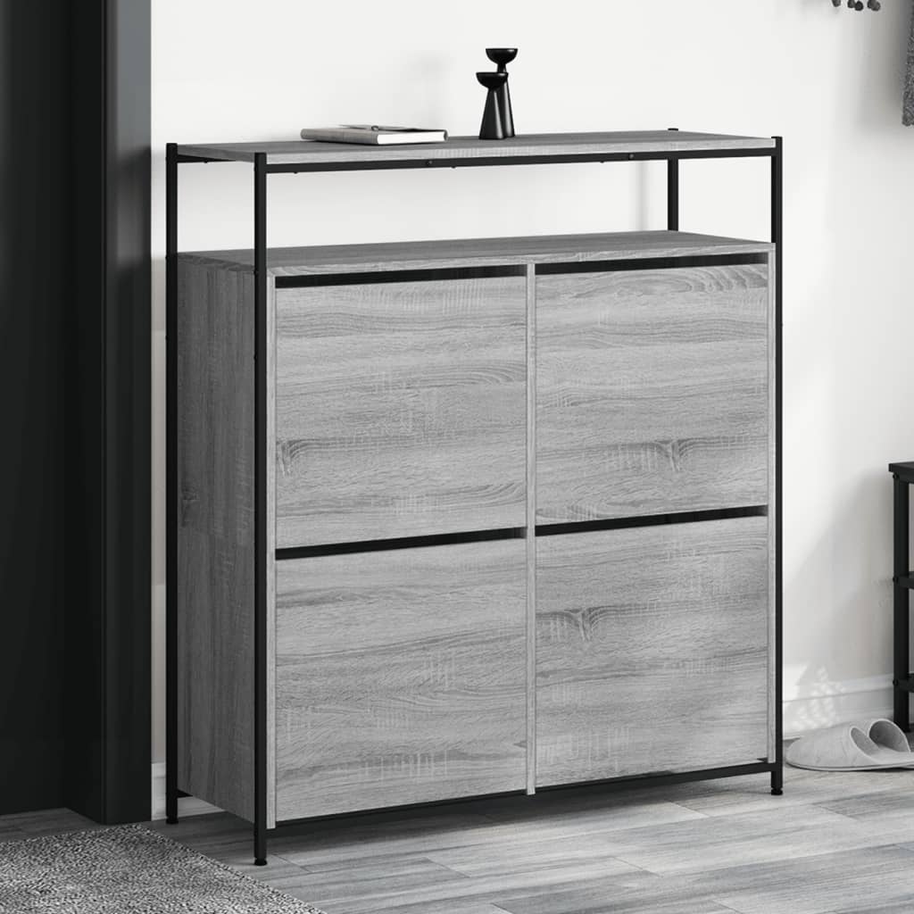Shoe Cabinet Natural Solid Pine Medium 2 Drawers