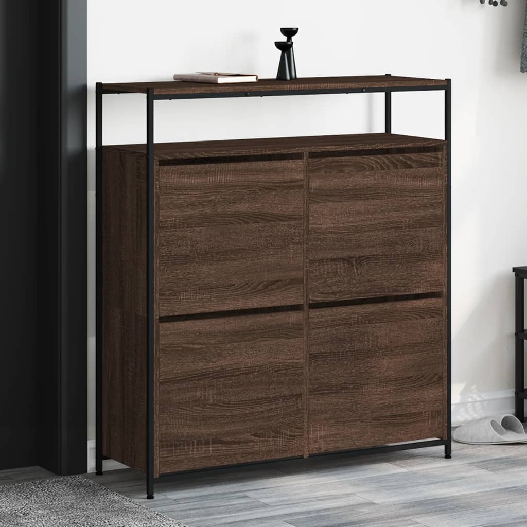 Shoe Cabinet Natural Solid Pine Medium 2 Drawers
