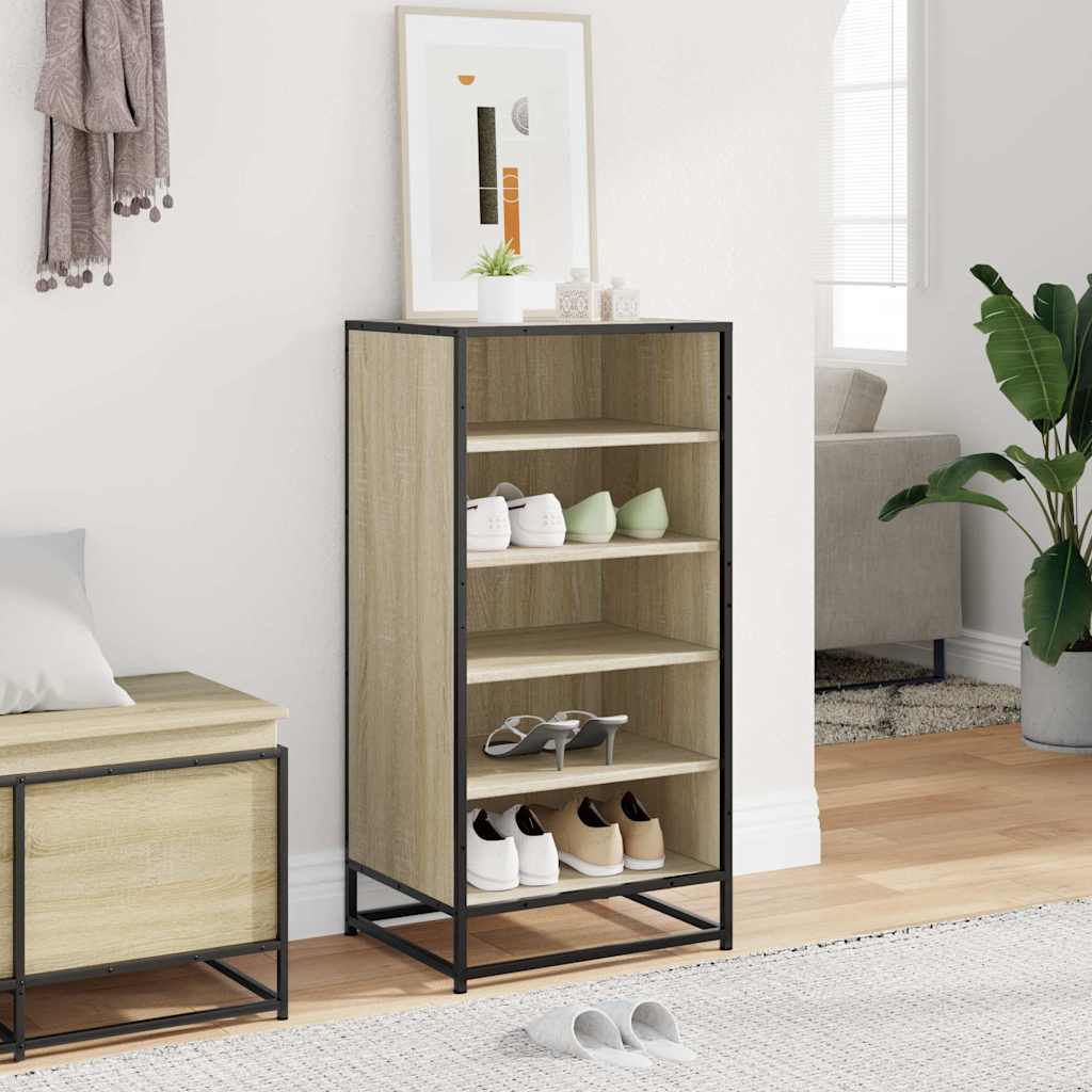 Flow Shoe Rack Grained Old Sonoma & Metal 5 Compartments