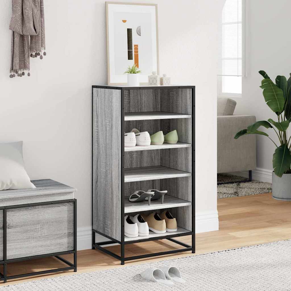 Flow Shoe Rack Grained Old Sonoma & Metal 5 Compartments