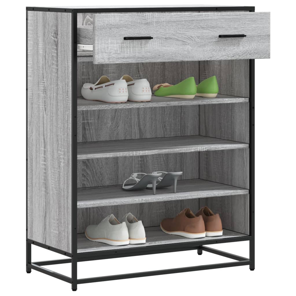 6 Cabinets Natural Oak Shoe Cabinet Medium