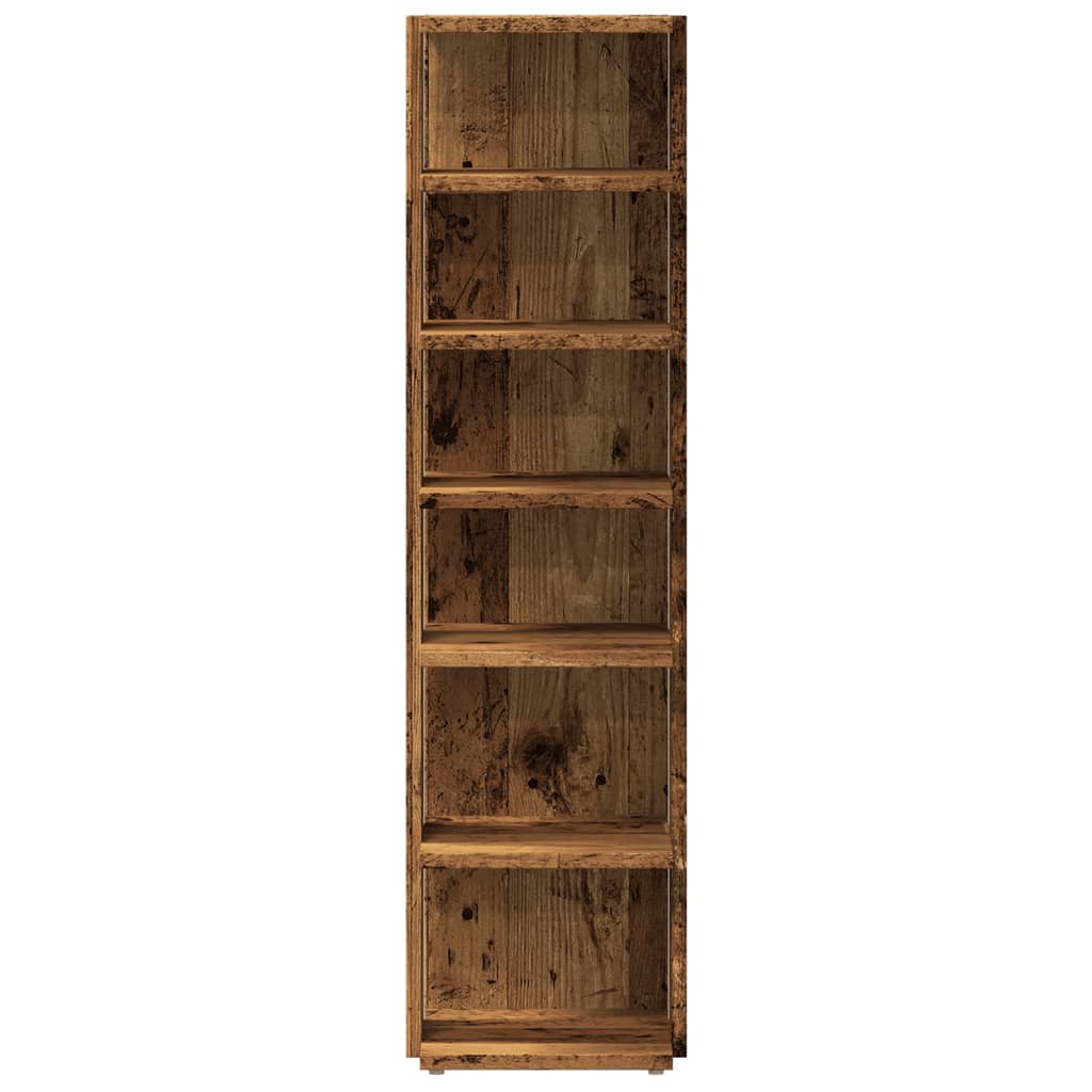 Haven Set of 2 Shoe Cabinet Old Pine 6 Compartments Tall & Narrow
