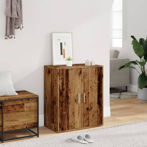 Shoe Cabinet Old, Aritsan Wood Medium 2 Sections