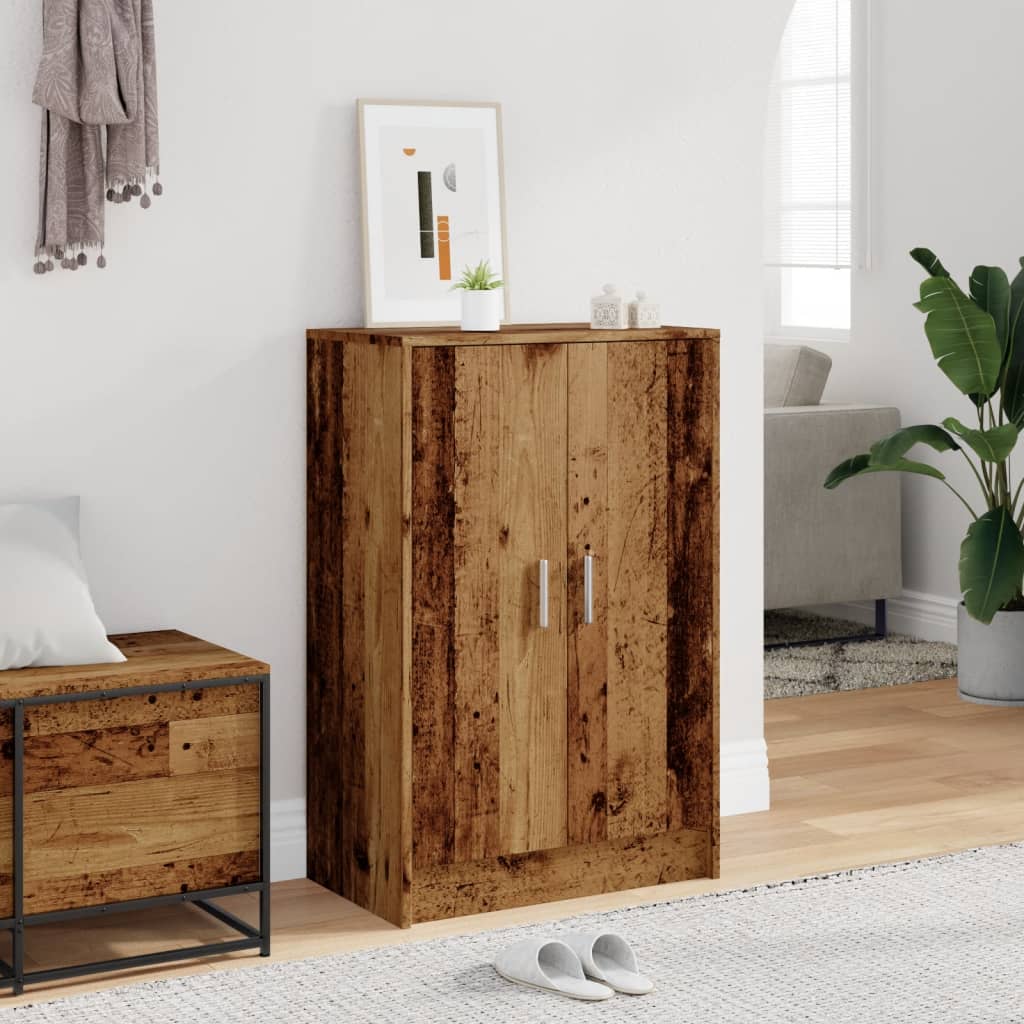 Haven Shoe Cabinet Old Pine 2 Compartments Medium
