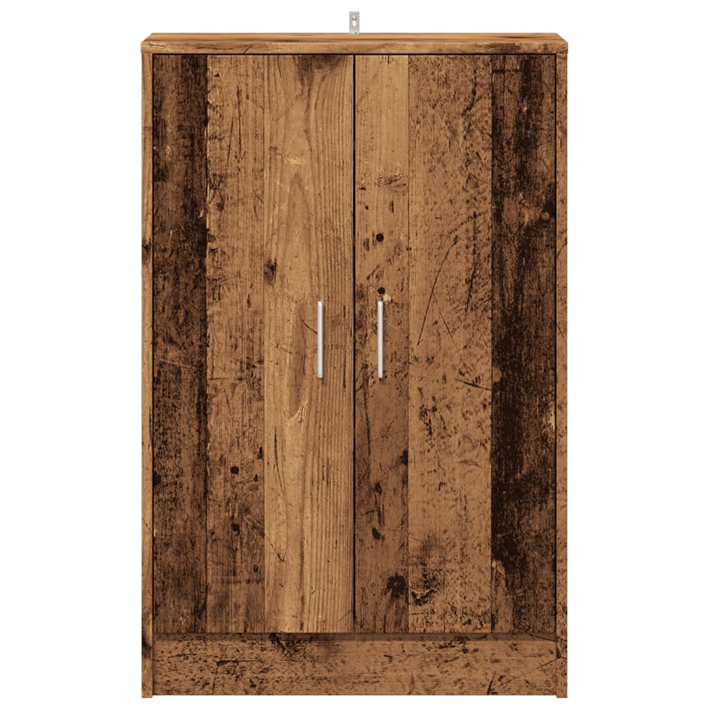 Haven Shoe Cabinet Old Pine 2 Compartments Medium