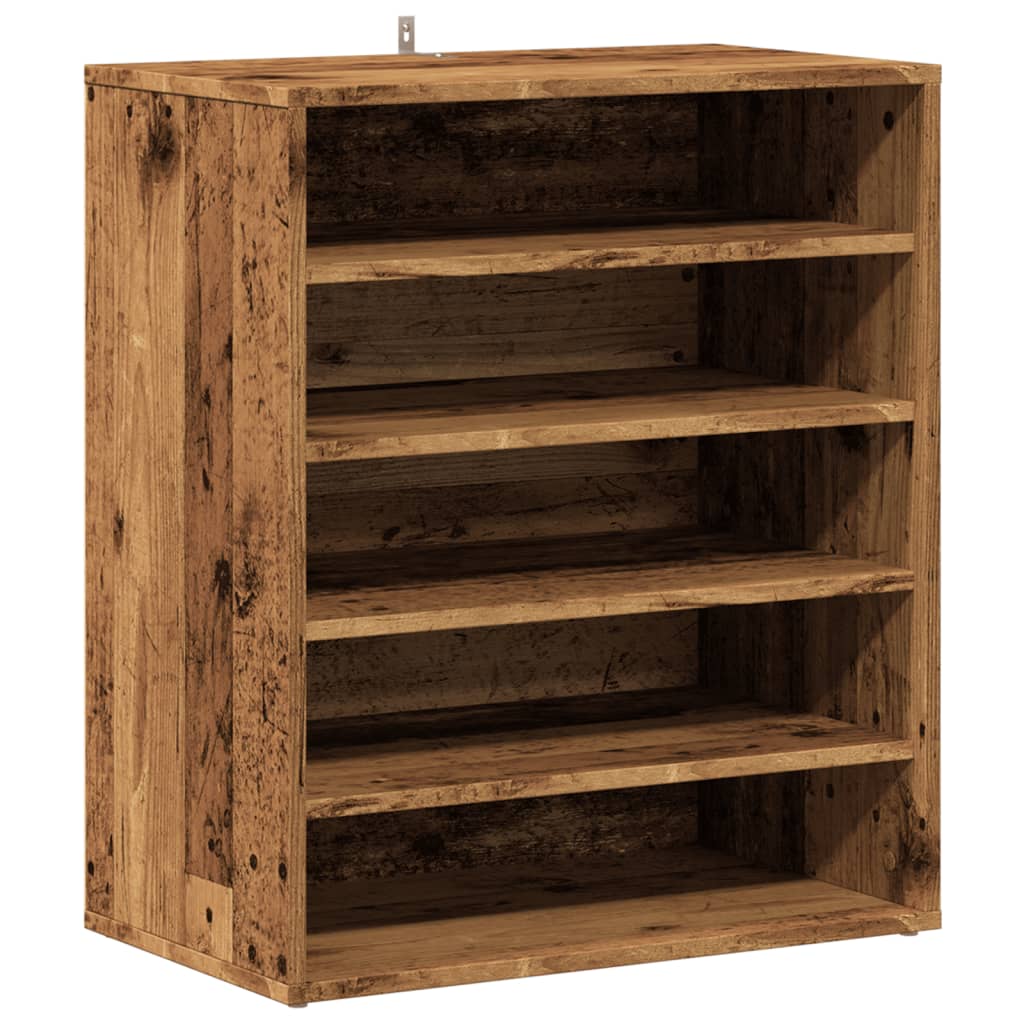 Haven Shoe Cabinet Old Pine 5 Compartments Medium