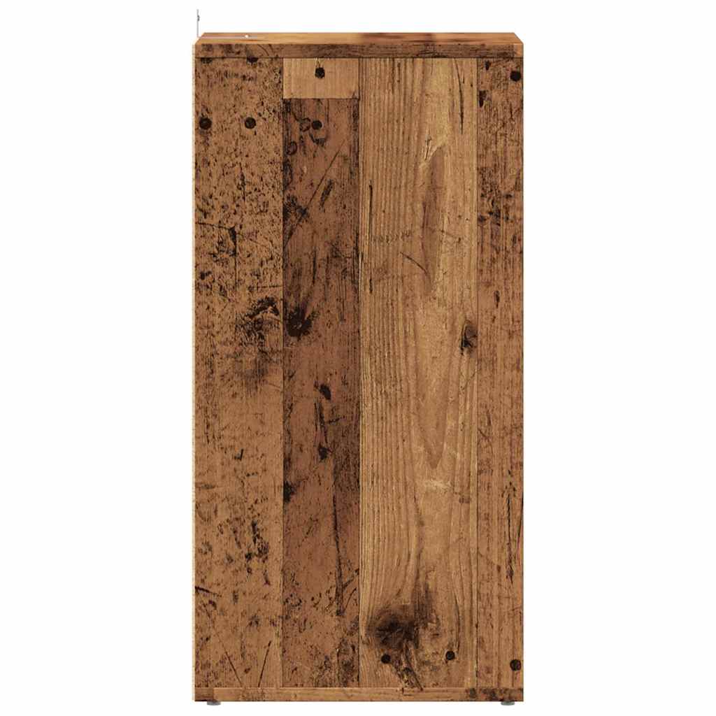 Haven Set Of 2 Shoe Cabinet Old Pine 5 Compartments Tall & Skinny