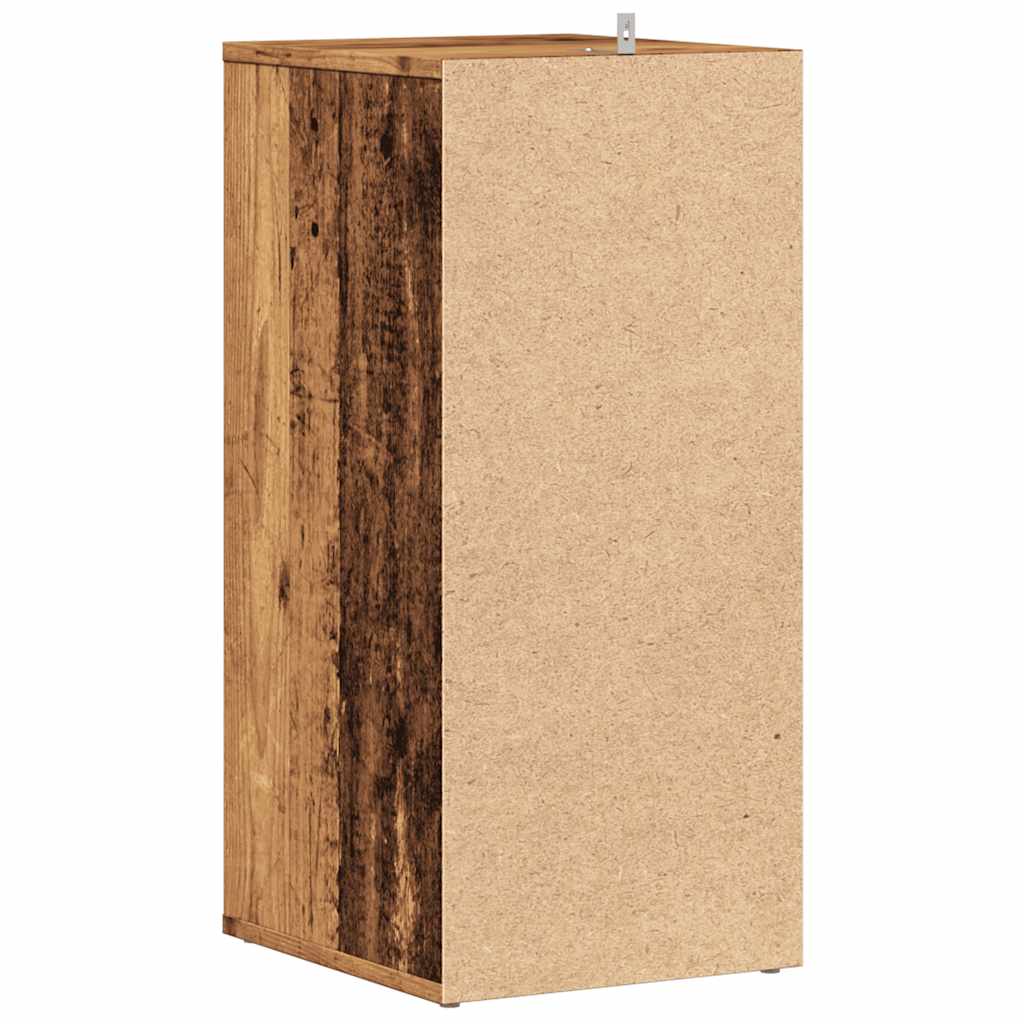 Haven Set Of 2 Shoe Cabinet Old Pine 5 Compartments Tall & Skinny