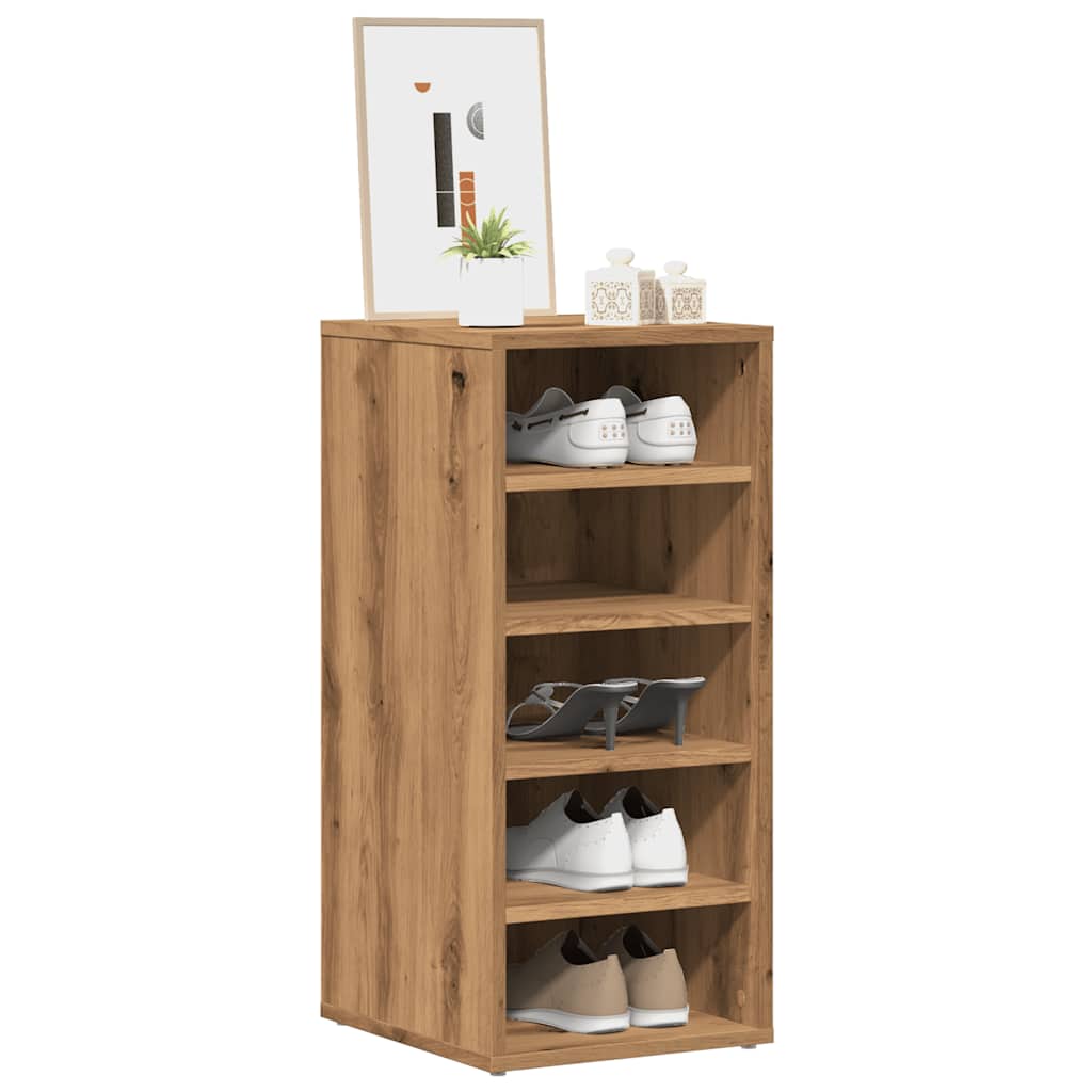 Haven Set Of 2 Shoe Cabinet Old Pine 5 Compartments Tall & Skinny