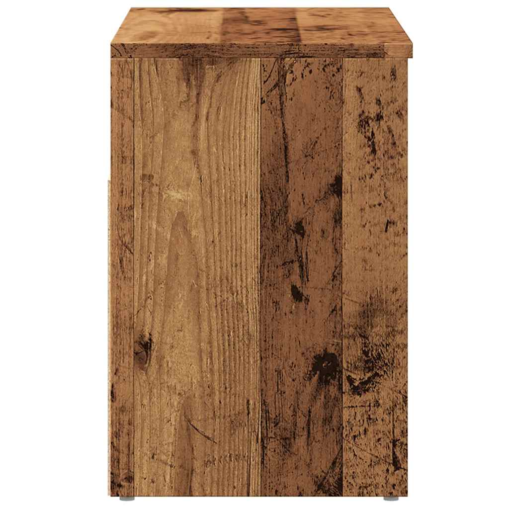 Haven Shoe Cabinet Old Pine 2 Compartments Wide & Long