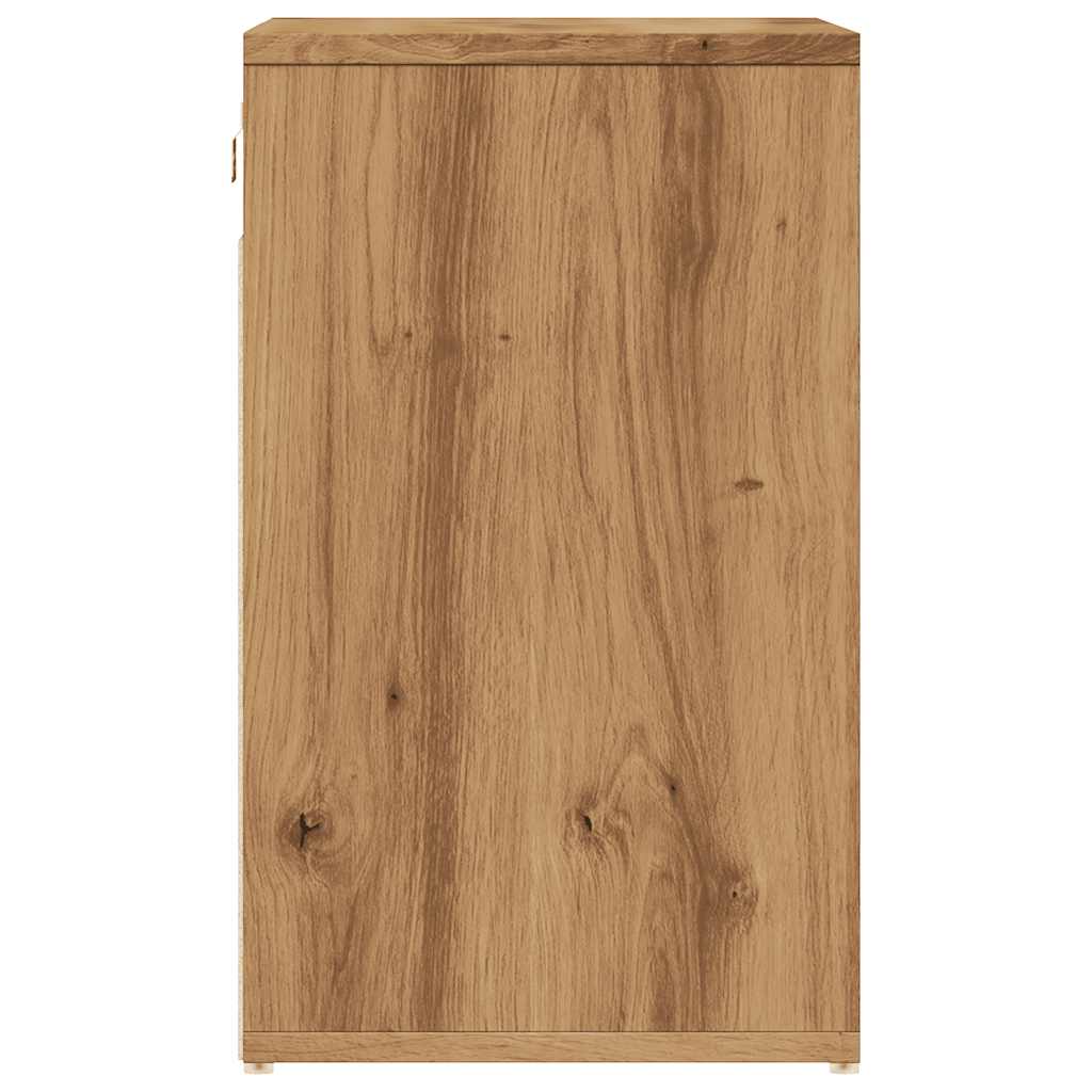Luxe Shoe Cabinet Natural Grained Oak 6 Compartments Wide & Deep
