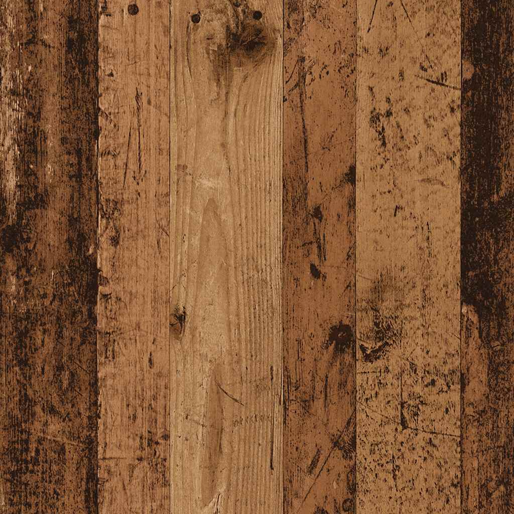 Shoe Bench Old Grained Wood 3 Compartments Medium