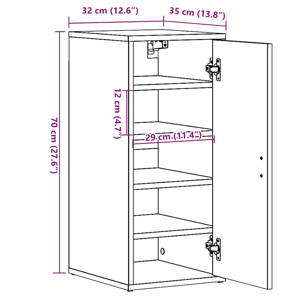 Haven Set Of 2 Shoe Cabinet Old Pine 5 Compartments Skinny & Tall