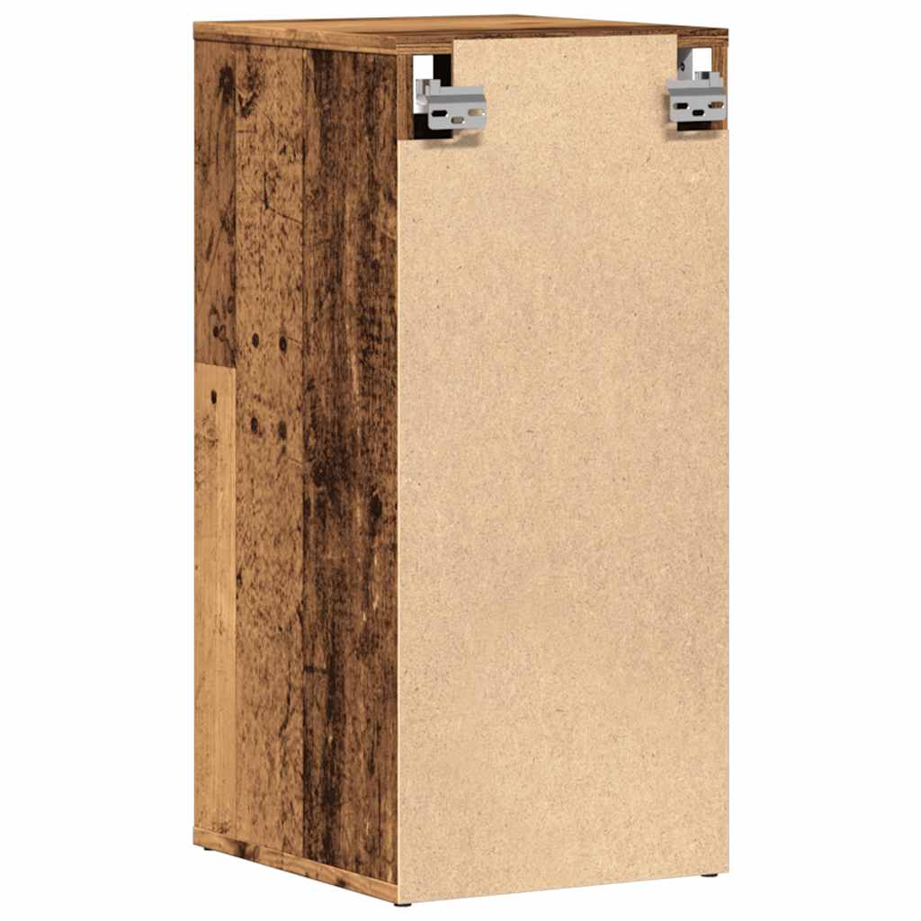 Haven Set Of 2 Shoe Cabinet Old Pine 5 Compartments Skinny & Tall
