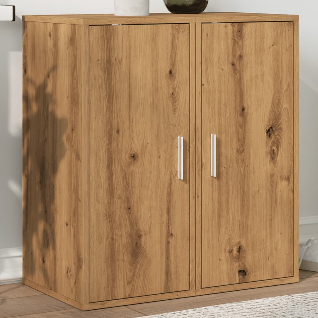 Haven Set Of 2 Shoe Cabinet Old Pine 5 Compartments Skinny & Tall