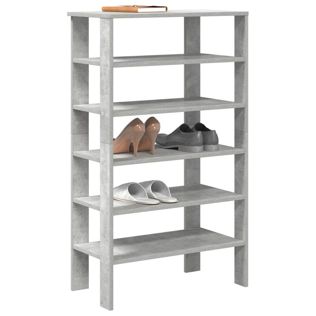 Modern 22 Pair 24" Oak Shoe Rack With 6-Tiers