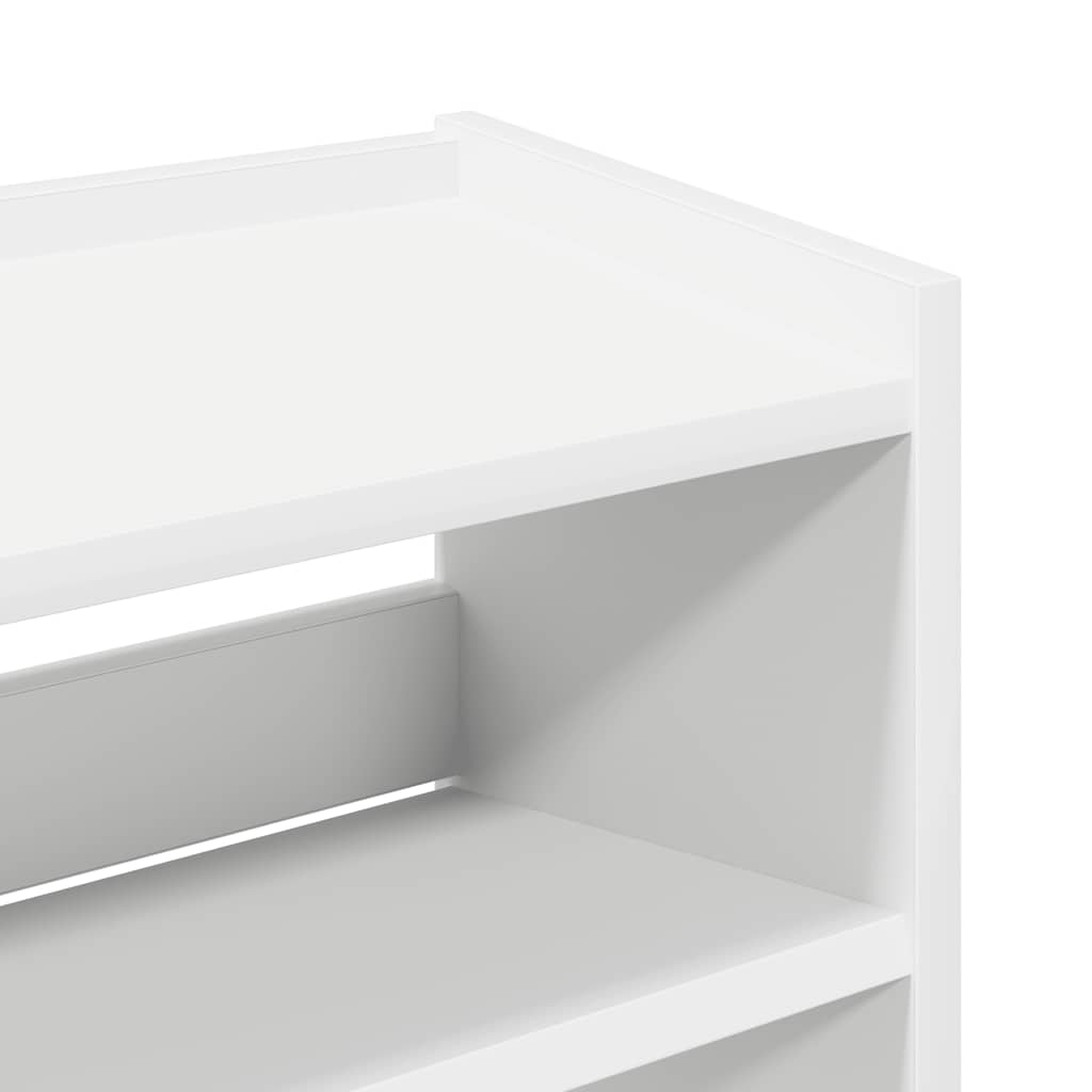 Modern 9 Pair 23" Wooden Shoe Rack With 3-Tiers
