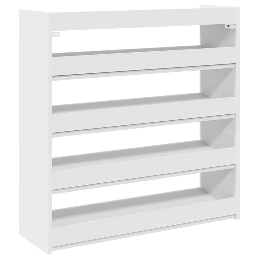 Modern 15 Pair 23" Oak Shoe Rack With 4-Tiers