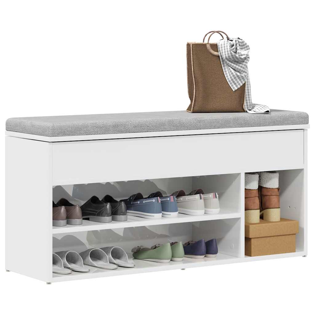 Shoe Bench Natural Wood 5 Compartments Wide & Deep