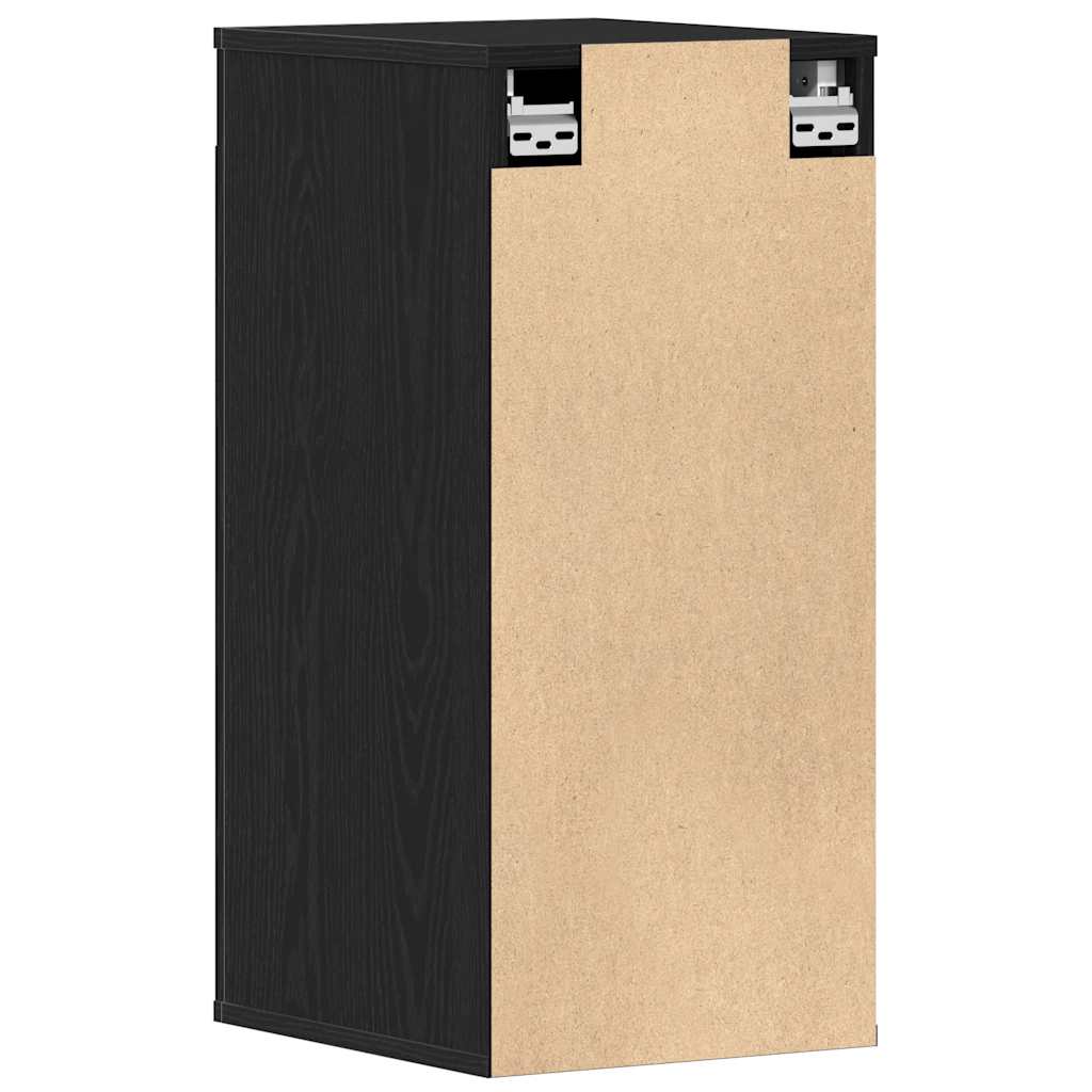 Set Of 2 Shoe Racks Black Wood 3 Compartments Tall