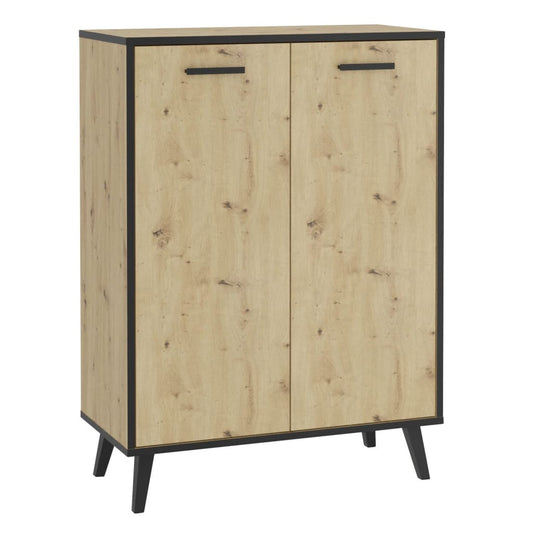 Shoe Organizer Artisan Oak Cupboard 2 Compartments Rectangular