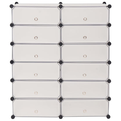 Mode Shoe Organizer White Polystyrene & Steel Tall & Wide