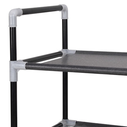 Mode Shoe Rack Black Metal Rectangular 4 Tiers