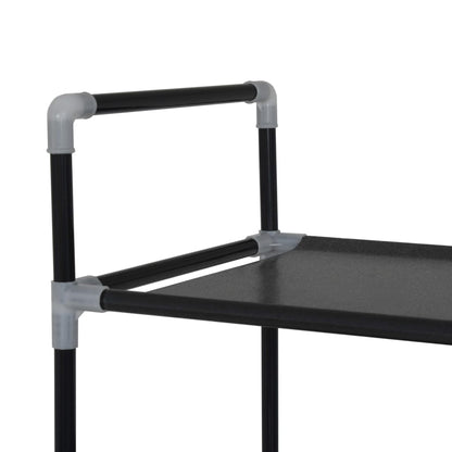 Mode Shoe Rack Black Metal 4 Tall 14 Tiers