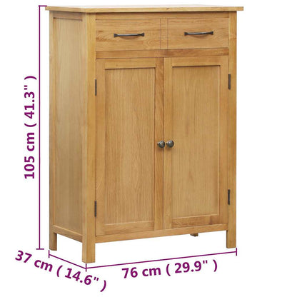 Arc Shoe Rack Natural Solid Oak 3 Compartments Rectangular